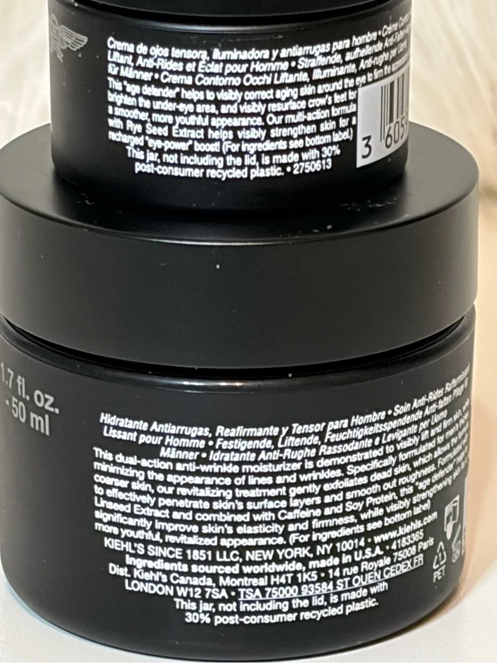 Kiehl's Age Defender Eye Repair Cream & Cream Moisturizer Duo Set Full Size NEW